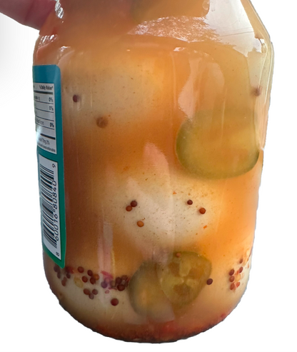 Crazy Cajun Pickled Jumbo Chicken Eggs & Jalapeños (32 fl oz)