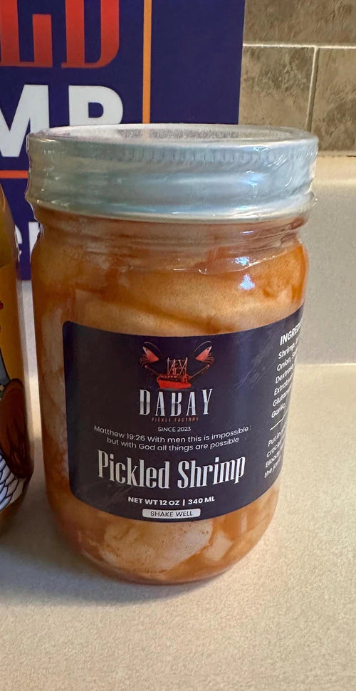 Authentic Cajun Pickled Shrimp – Tangy Gulf Coast Recipe (12 oz Small Jar)